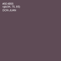 #5E4B55 - Don Juan Color Image